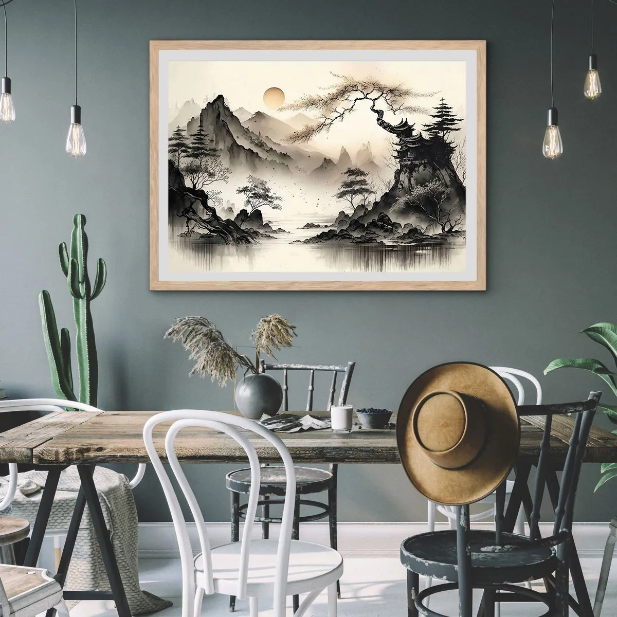 Plagát v ráme zo svetlého duba - Jedinečné kúzlo orientu - 70x50 cm