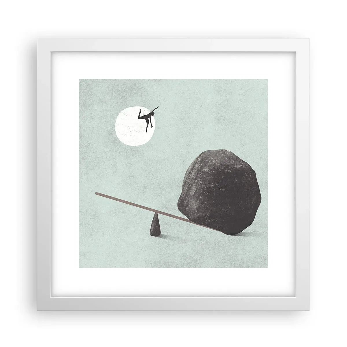 Plagát v bielom ráme - Splnený sen - 30x30 cm