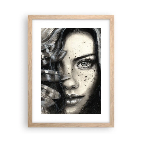 Plagát v ráme zo svetlého duba - Divoká krása - 30x40 cm