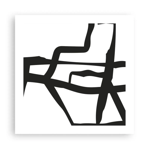 Plagát - Čiernobiela konštrukcia - 50x50 cm