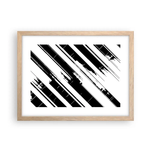 Plagát v ráme zo svetlého duba - Intenzívna a dynamická kompozícia - 40x30 cm