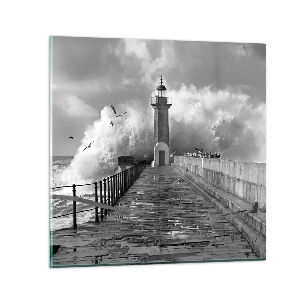 Obraz na skle - Nebojácna - 50x50 cm