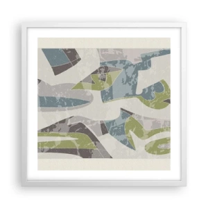Plagát v bielom ráme - Kompozícia za sklom - 50x50 cm