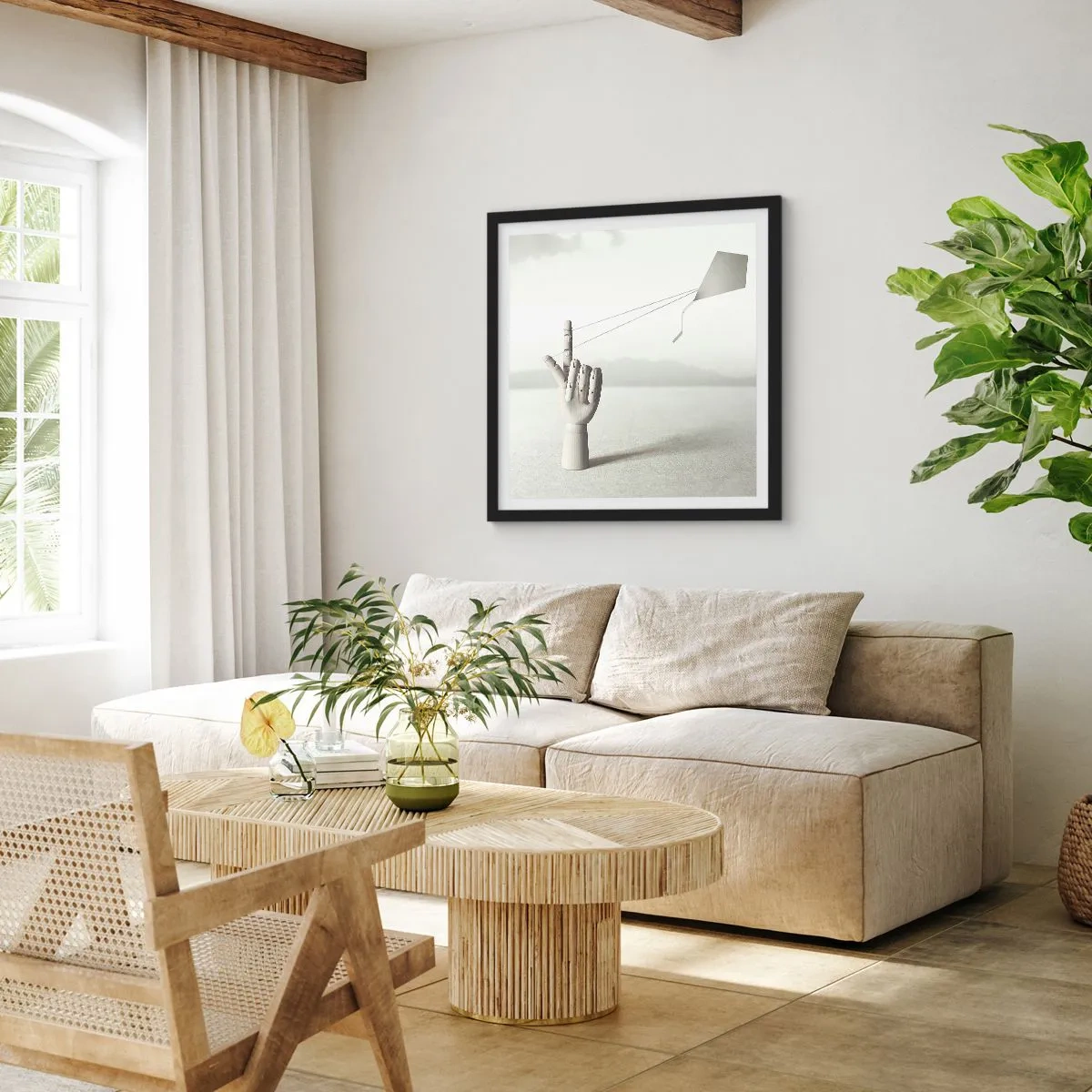 Plagát v čiernom ráme - Výzva - 60x60 cm