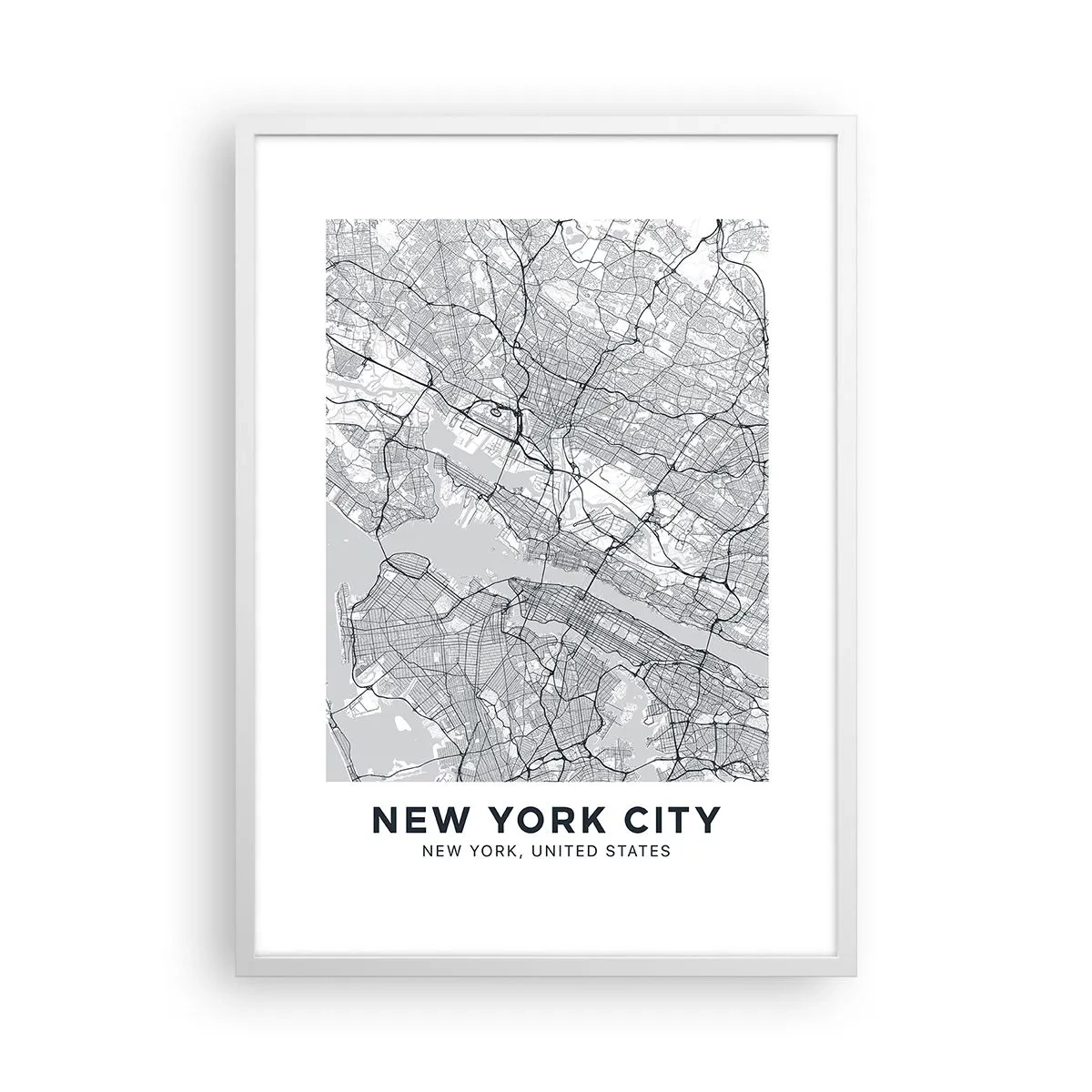 Plagát v bielom ráme - Anatómia metropoly - 50x70 cm