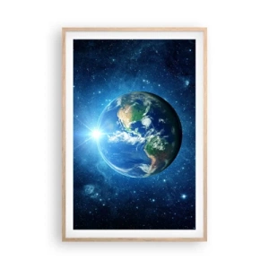 Plagát v ráme zo svetlého duba - Sme v nebi - 61x91 cm