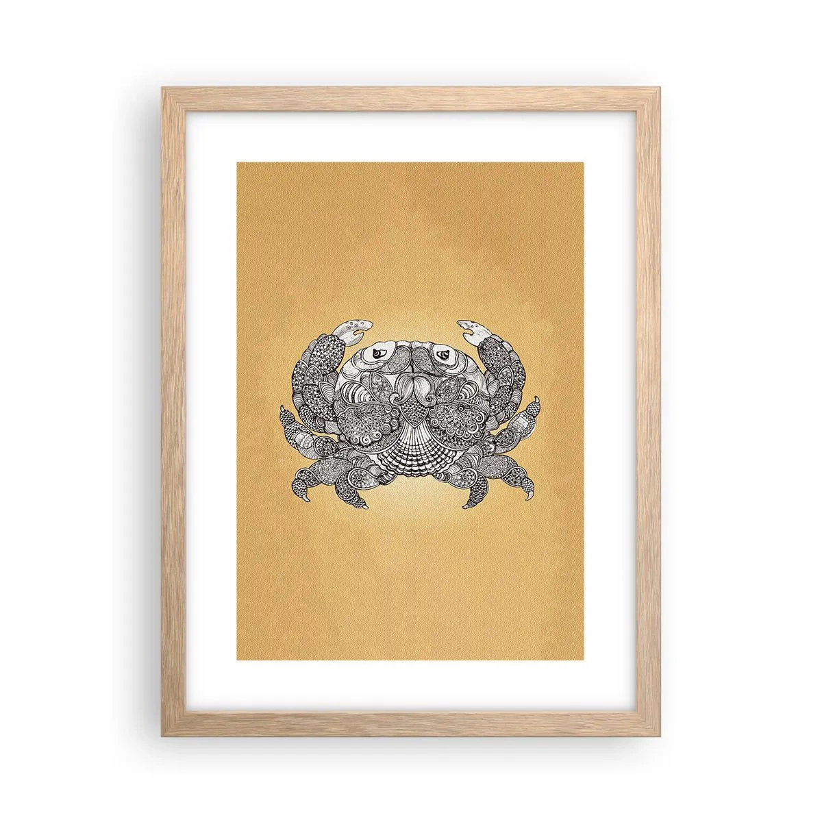 Plagát v ráme zo svetlého duba - Príbehy pána Kraba - 30x40 cm