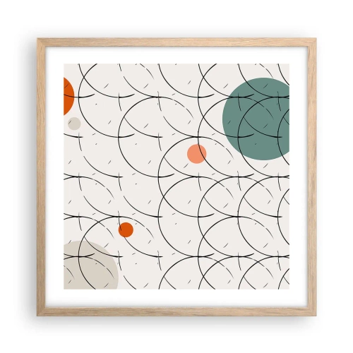 Plagát v ráme zo svetlého duba - V duchu pop-artu - 50x50 cm