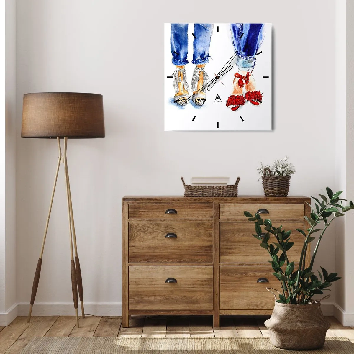 Nástenné hodiny - Možno by sme sa vydali na prechádzku? - 30x30 cm