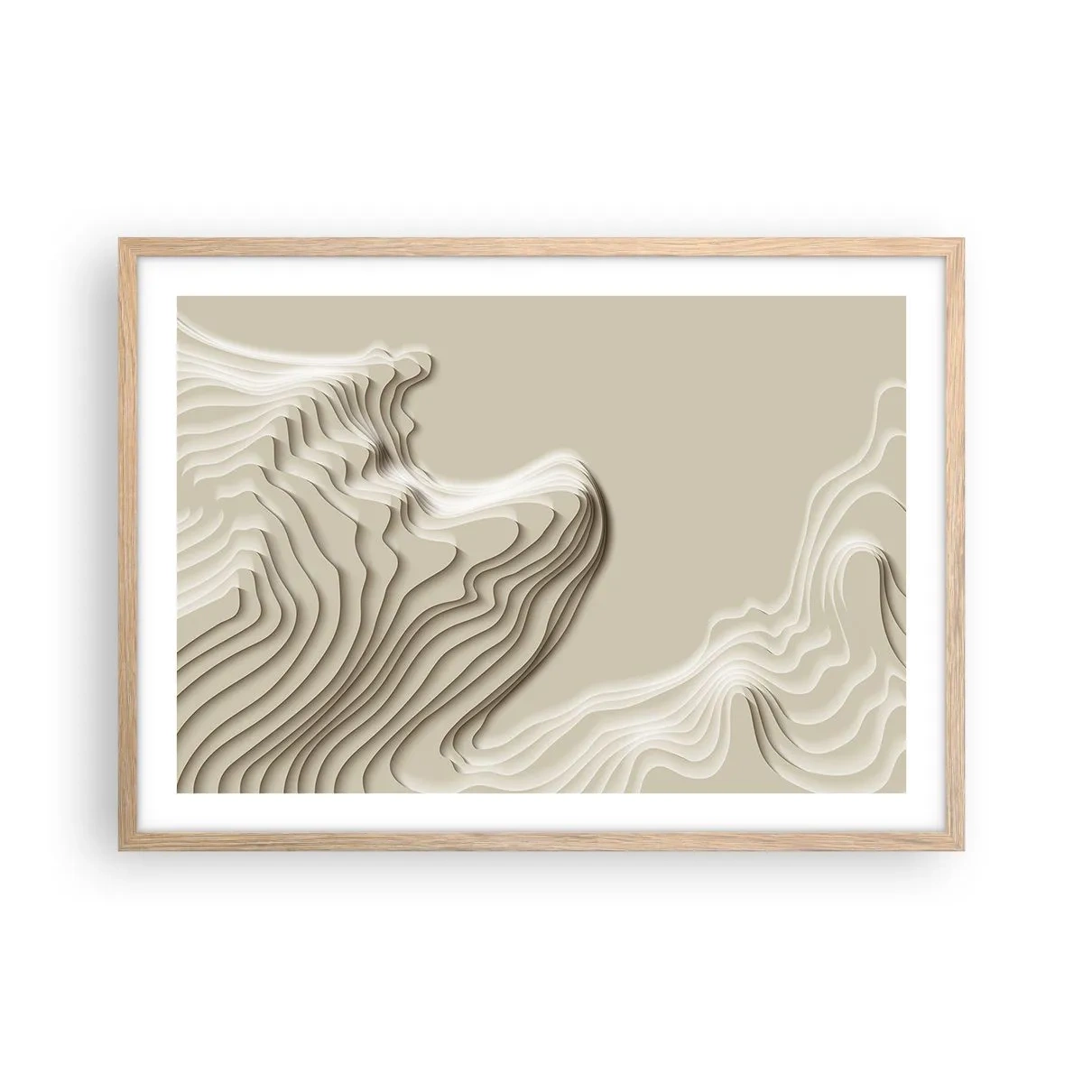 Plagát v ráme zo svetlého duba - Topografia umenia - 70x50 cm
