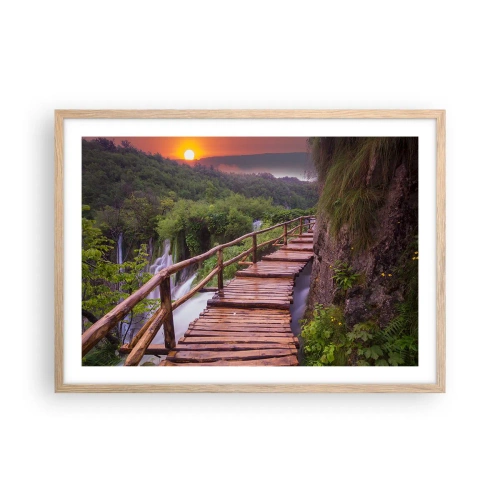 Plagát v ráme zo svetlého duba - Neuveriteľná krása - 70x50 cm