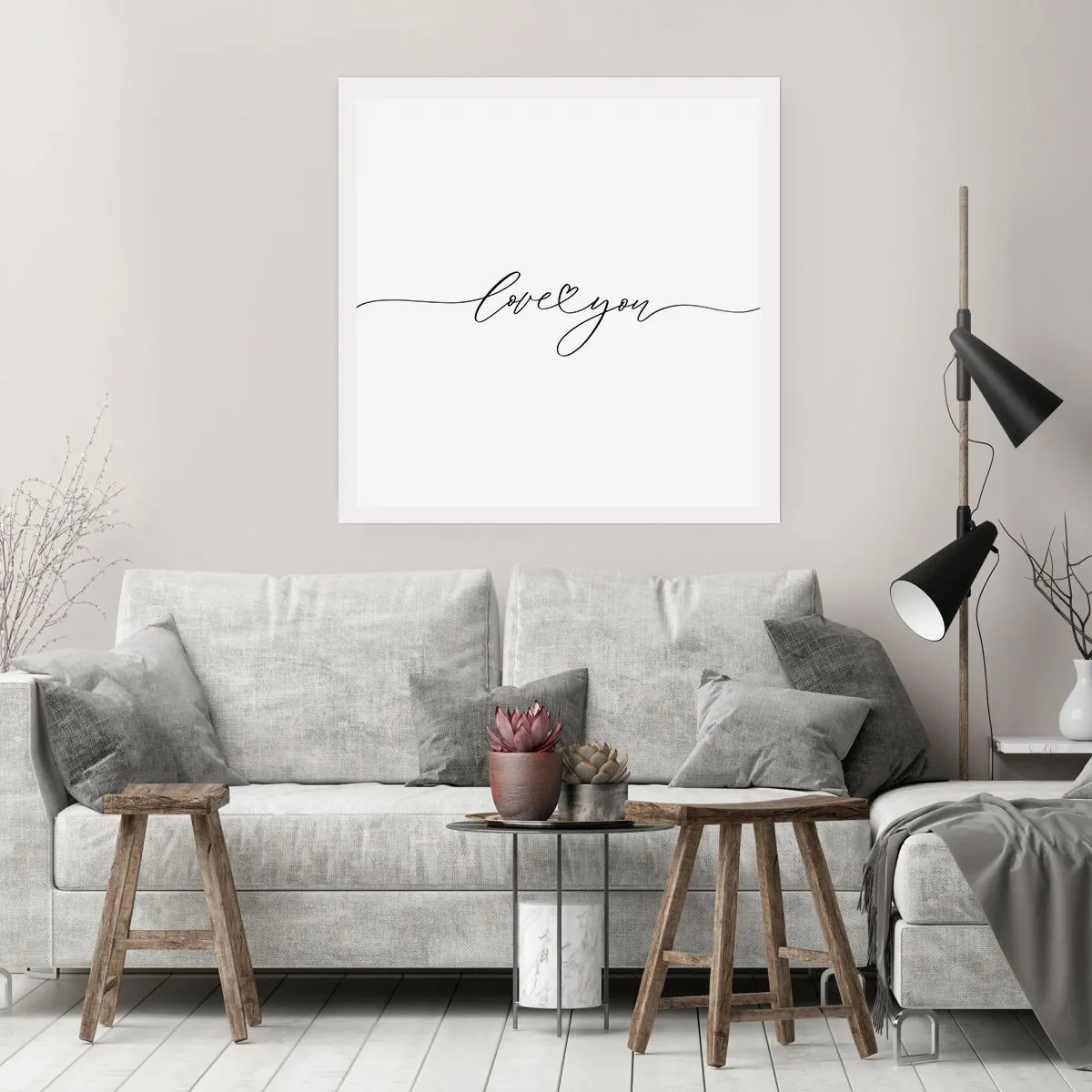 Plagát - Čierne na bielom - 50x50 cm