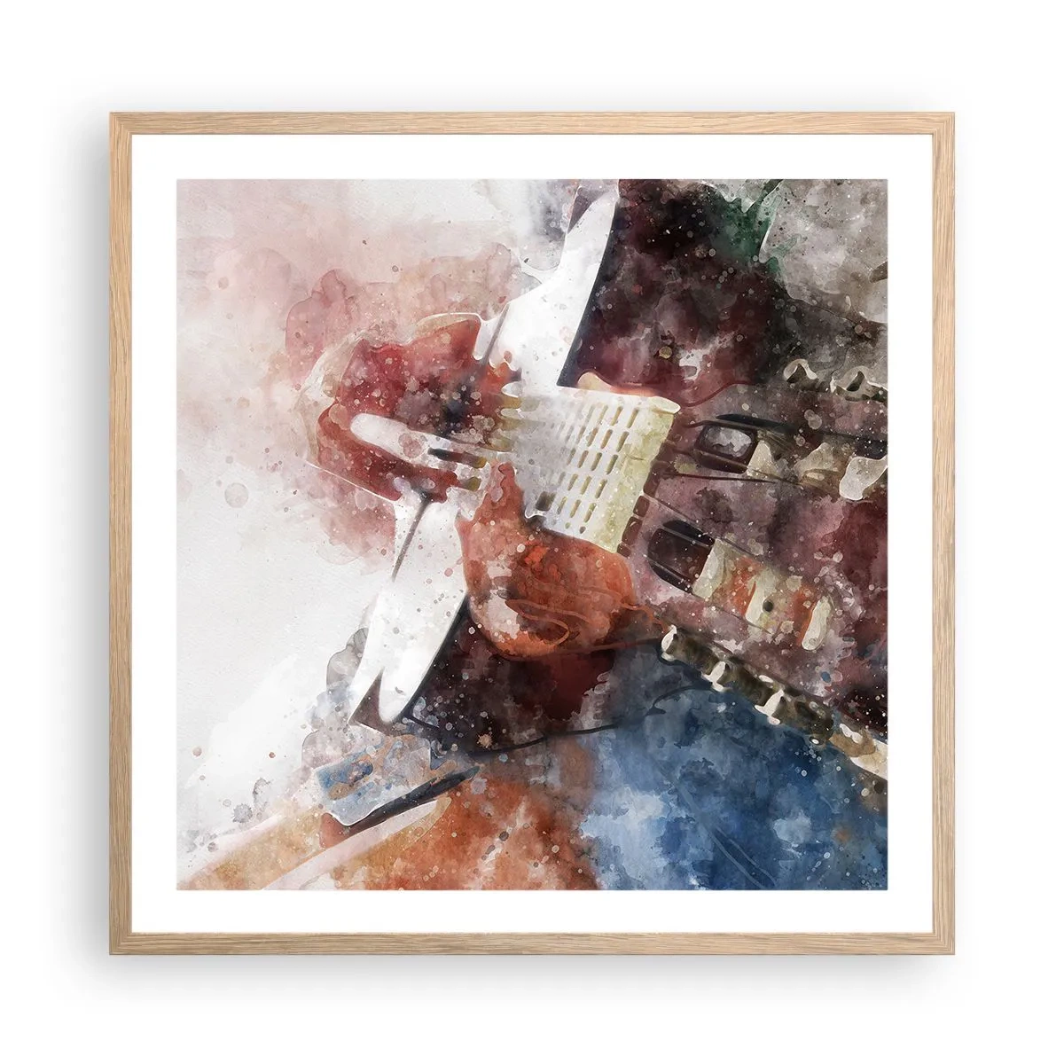 Plagát v ráme zo svetlého duba - Čo si o tom myslíš? - 60x60 cm