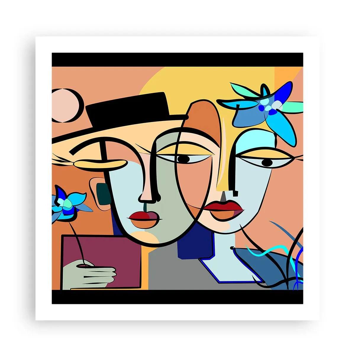 Plagát - Picassovo randez vous - 60x60 cm
