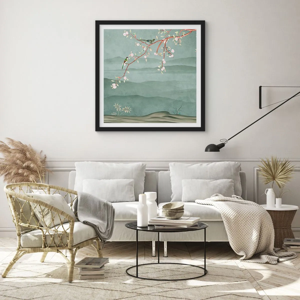 Plagát v čiernom ráme - Jar je tu - 50x50 cm