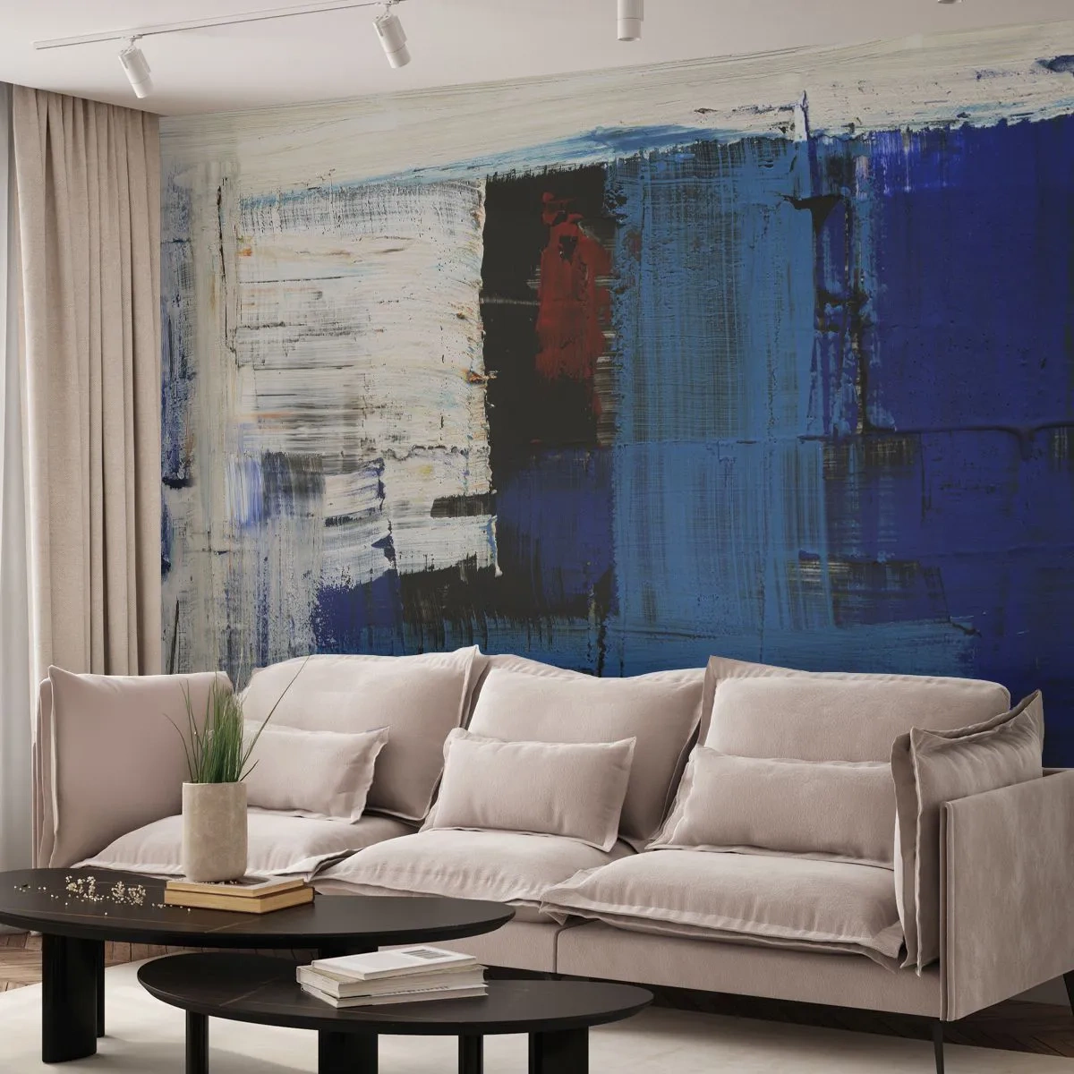 Fototapeta Premium Canvas - Tajomstvo modrej - Abstrakcia, Kus, Modernosť - 250x175 cm