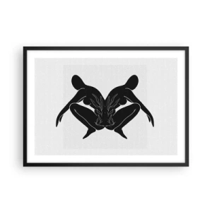 Plagát v čiernom ráme - Spoločná duša - 70x50 cm