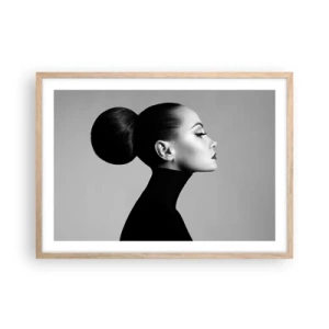 Plagát v ráme zo svetlého duba - Moderná Nefertiti - 70x50 cm