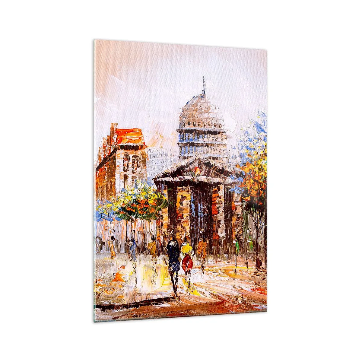 Obraz na skle - Parížska prechádzka - 70x100 cm