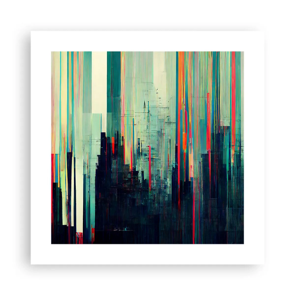 Plagát - Futuristické mesto - 40x40 cm