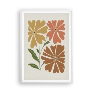 Plagát v bielom ráme - Príroda a geometria - 70x100 cm