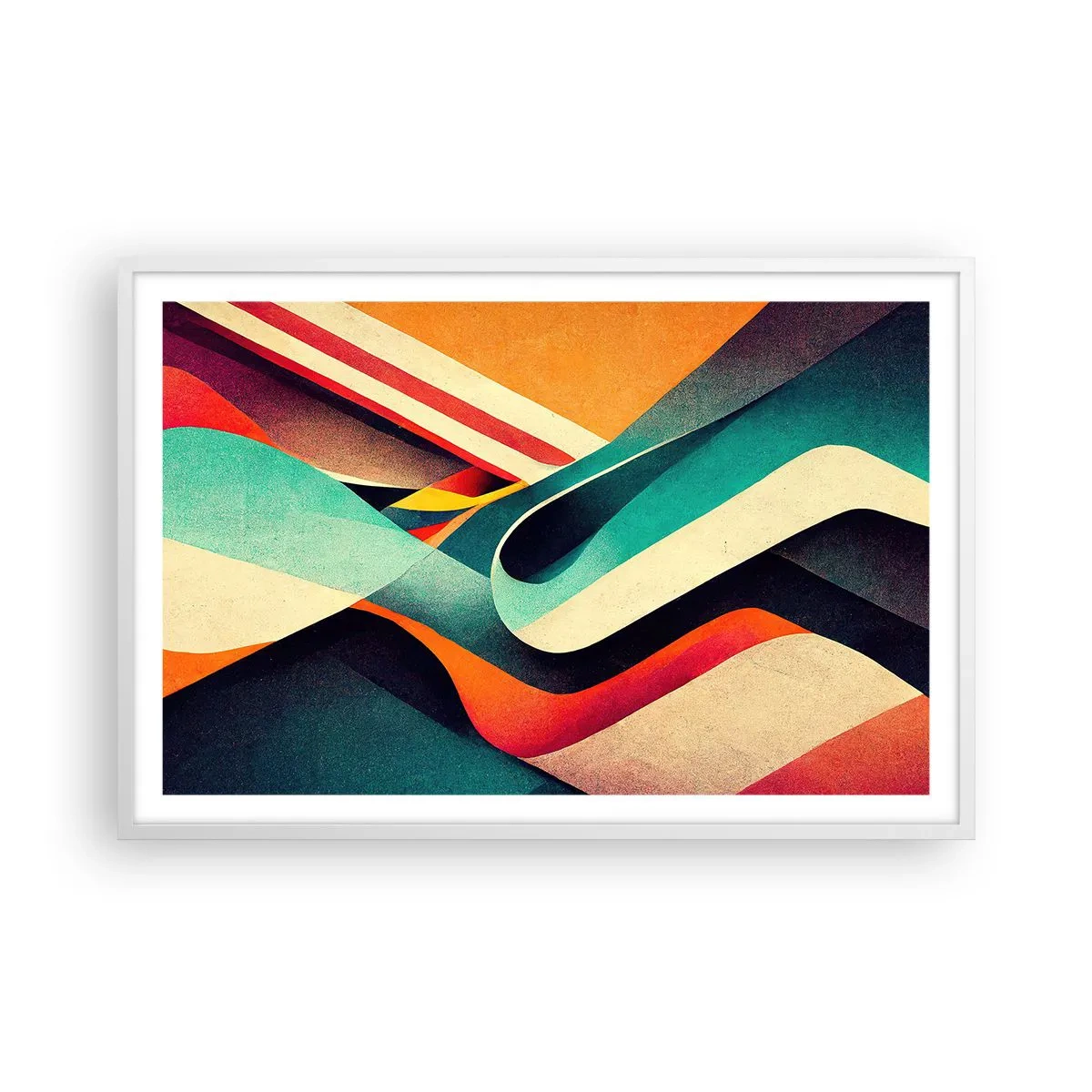 Plagát v bielom ráme - Intenzívna kompozícia - 91x61 cm