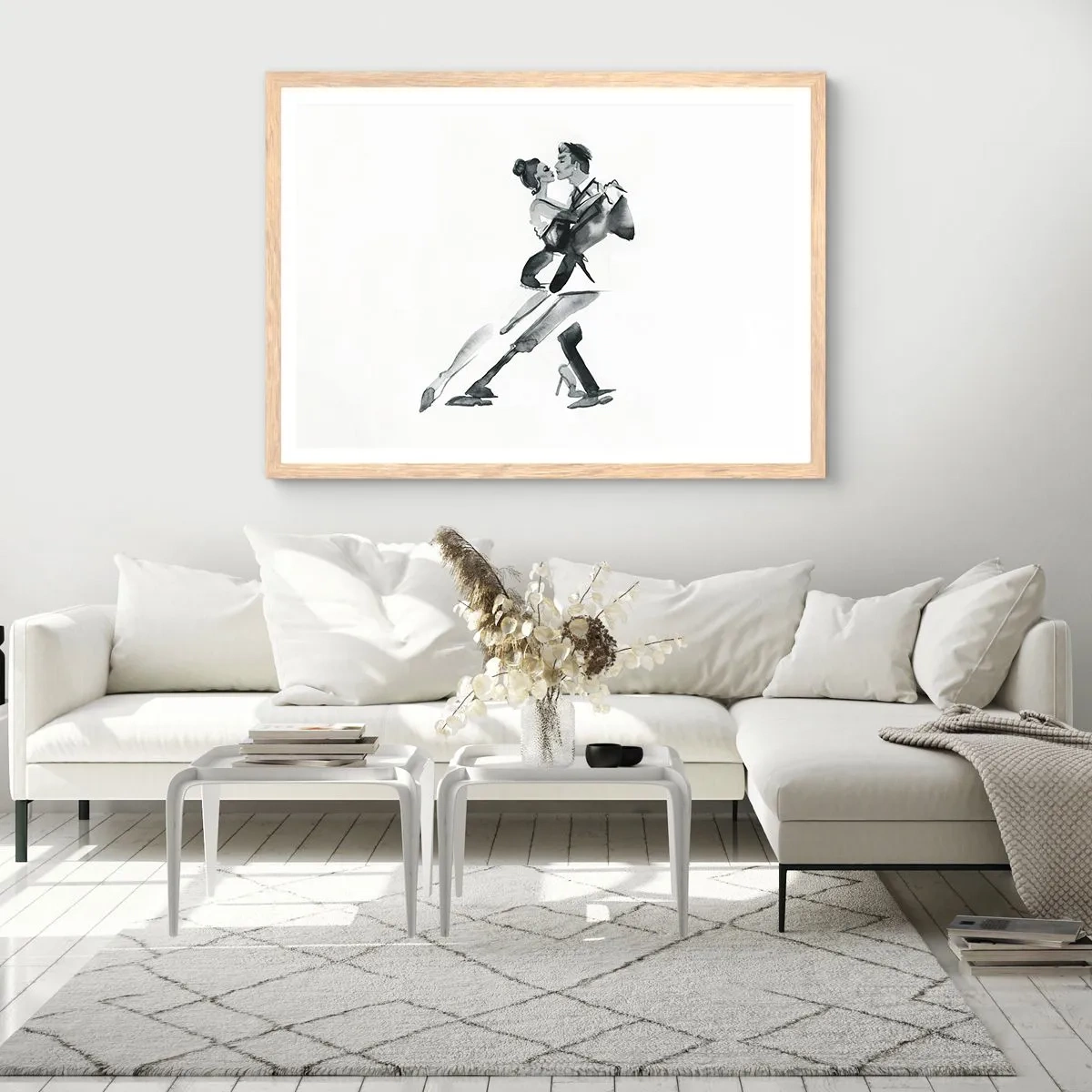 Plagát v ráme zo svetlého duba - V jednom rytme - 100x70 cm