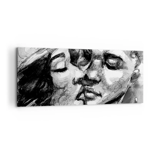 Obraz na plátne - Nežný okamih - 100x40 cm