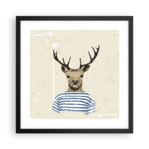 Plagát v čiernom ráme - Pretože mám rád pruhované košele! - 40x40 cm