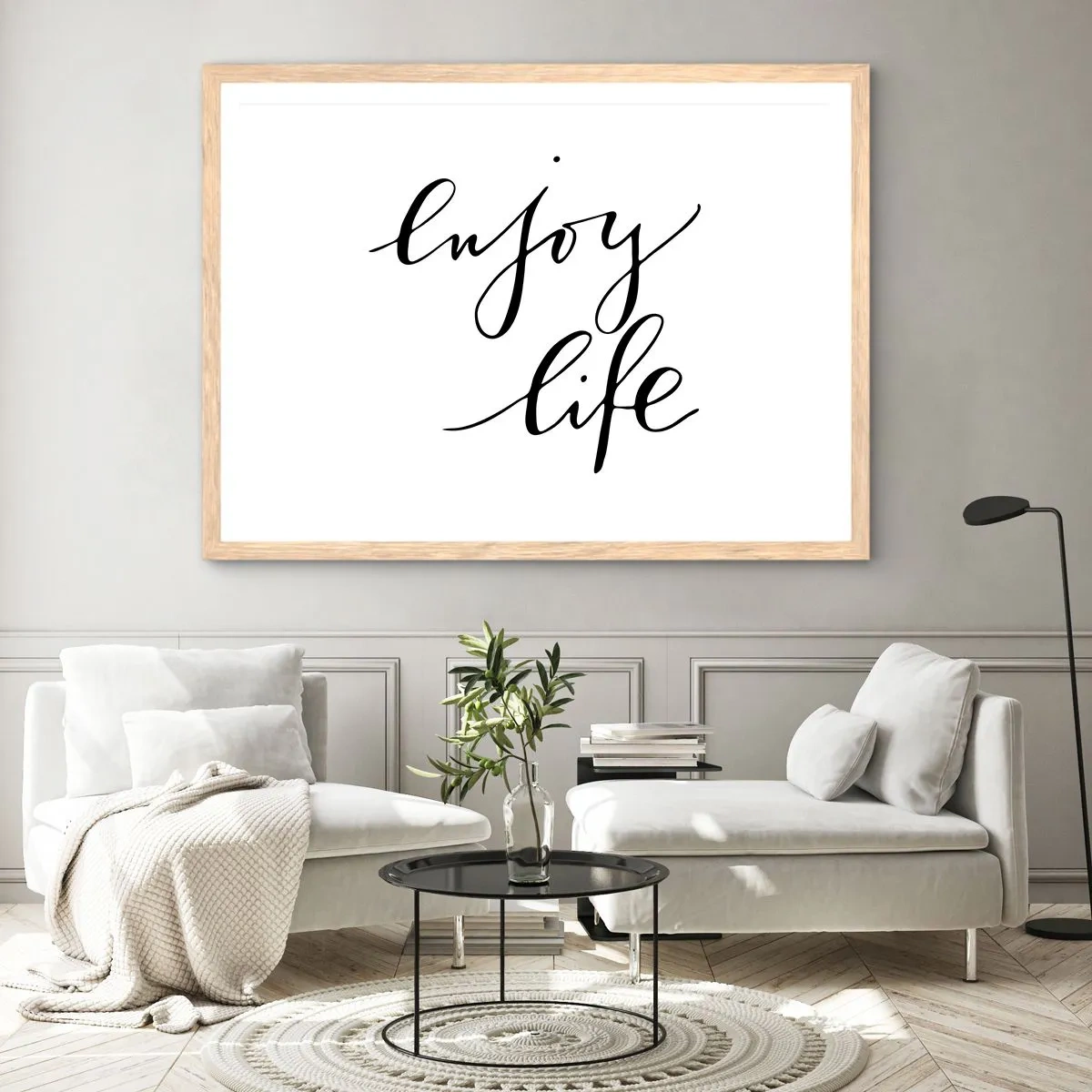 Plagát v ráme zo svetlého duba - Niet čo dodať… - 40x30 cm