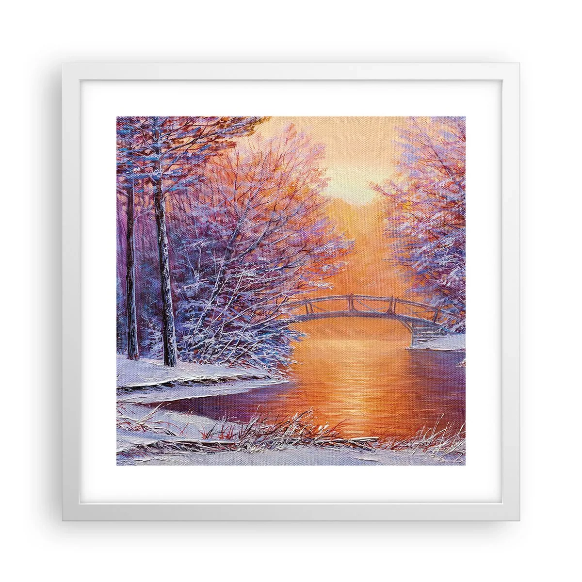 Plagát v bielom ráme - Stretneme sa tu - 40x40 cm