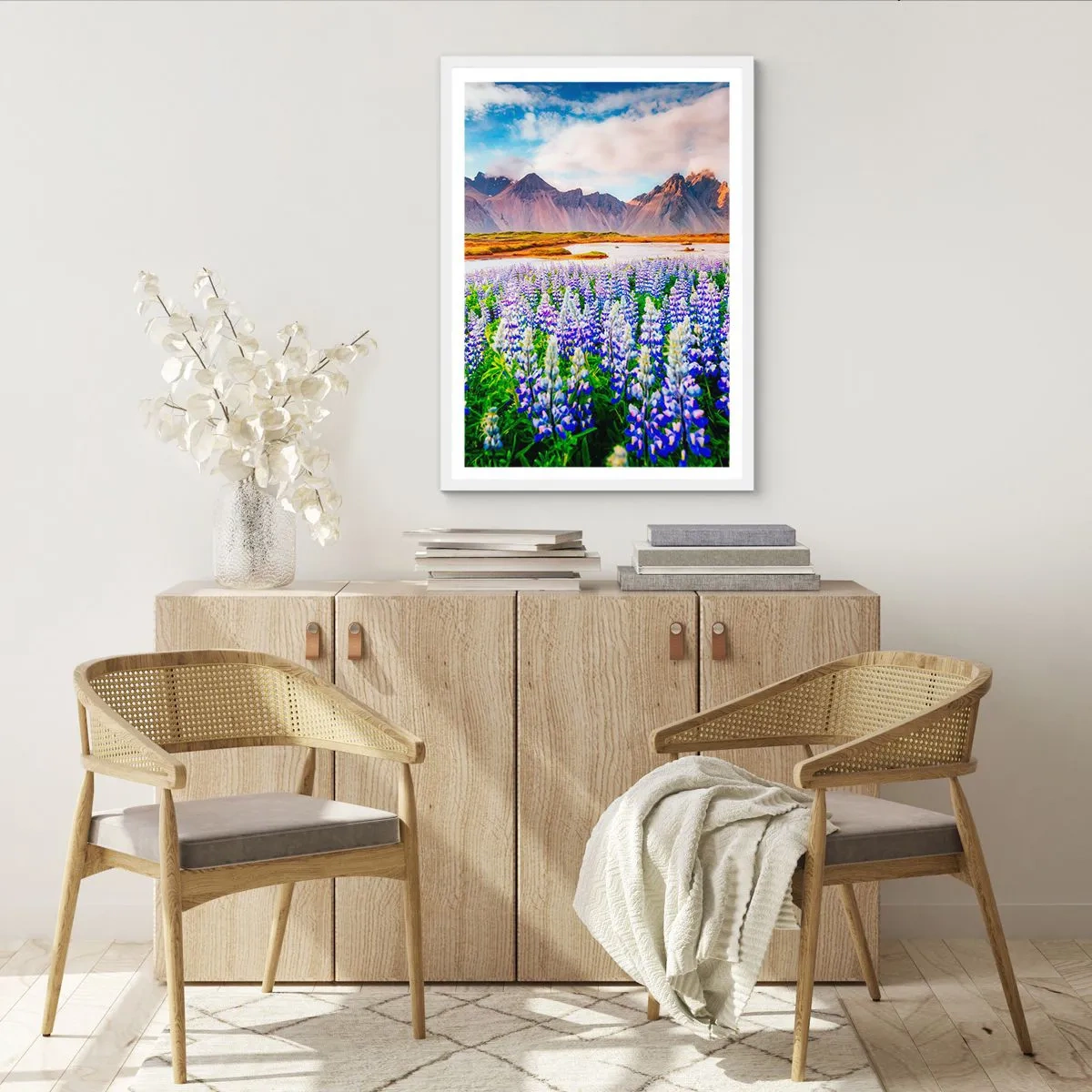 Plagát v bielom ráme - Sila a prísnosť vedľa miernosti - 70x100 cm