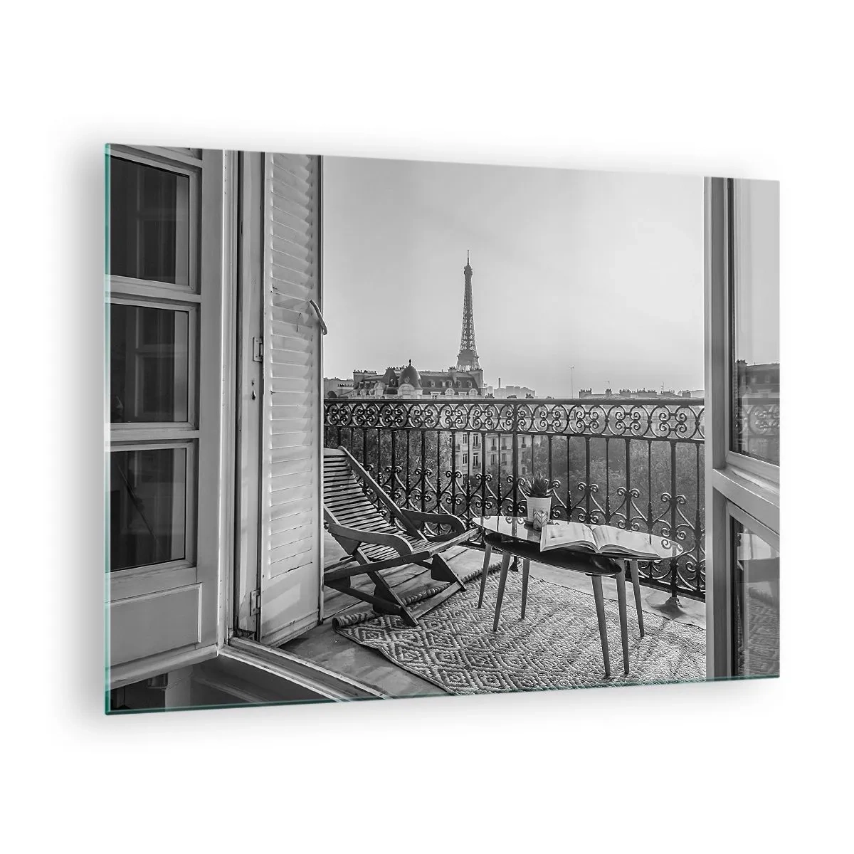 Obraz na skle - Parížske popoludnie - 70x50cm - Parížske popoludnie - Moderná nástenná dekorácia do obývacej izby a spálne ARTTOR