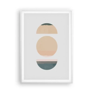 Plagát v bielom ráme - Kruh za kruhom - 70x100 cm