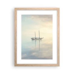 Plagát v ráme zo svetlého duba - V mori ticha - 30x40 cm