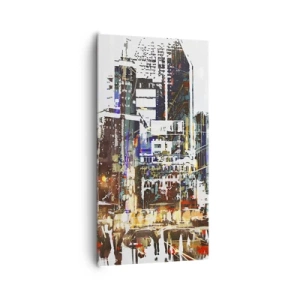 Obraz na plátne - Trblietavé mesto - 65x120 cm