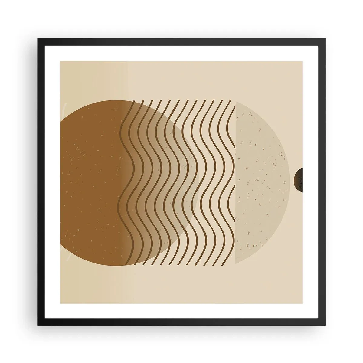Plagát v čiernom ráme - O pôvode geometrických obrazcov - 60x60 cm