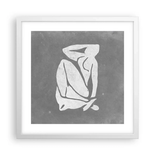 Plagát v bielom ráme - V zádumčivosti - 40x40 cm