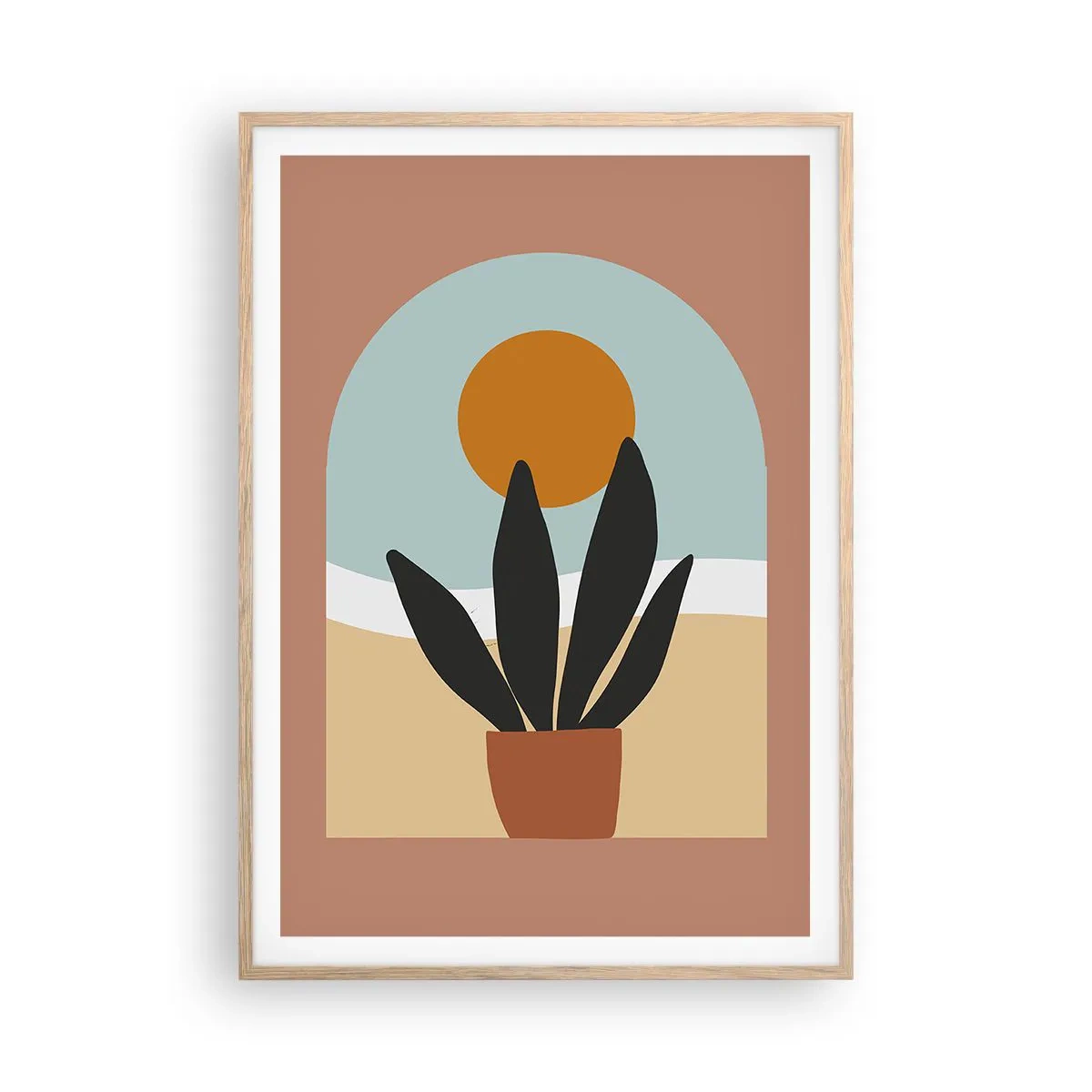 Plagát v ráme zo svetlého duba - Malé radosti - 70x100 cm