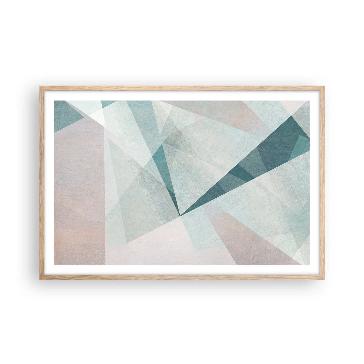 Plagát v ráme zo svetlého duba - V kľude, ale dynamicky - 91x61 cm