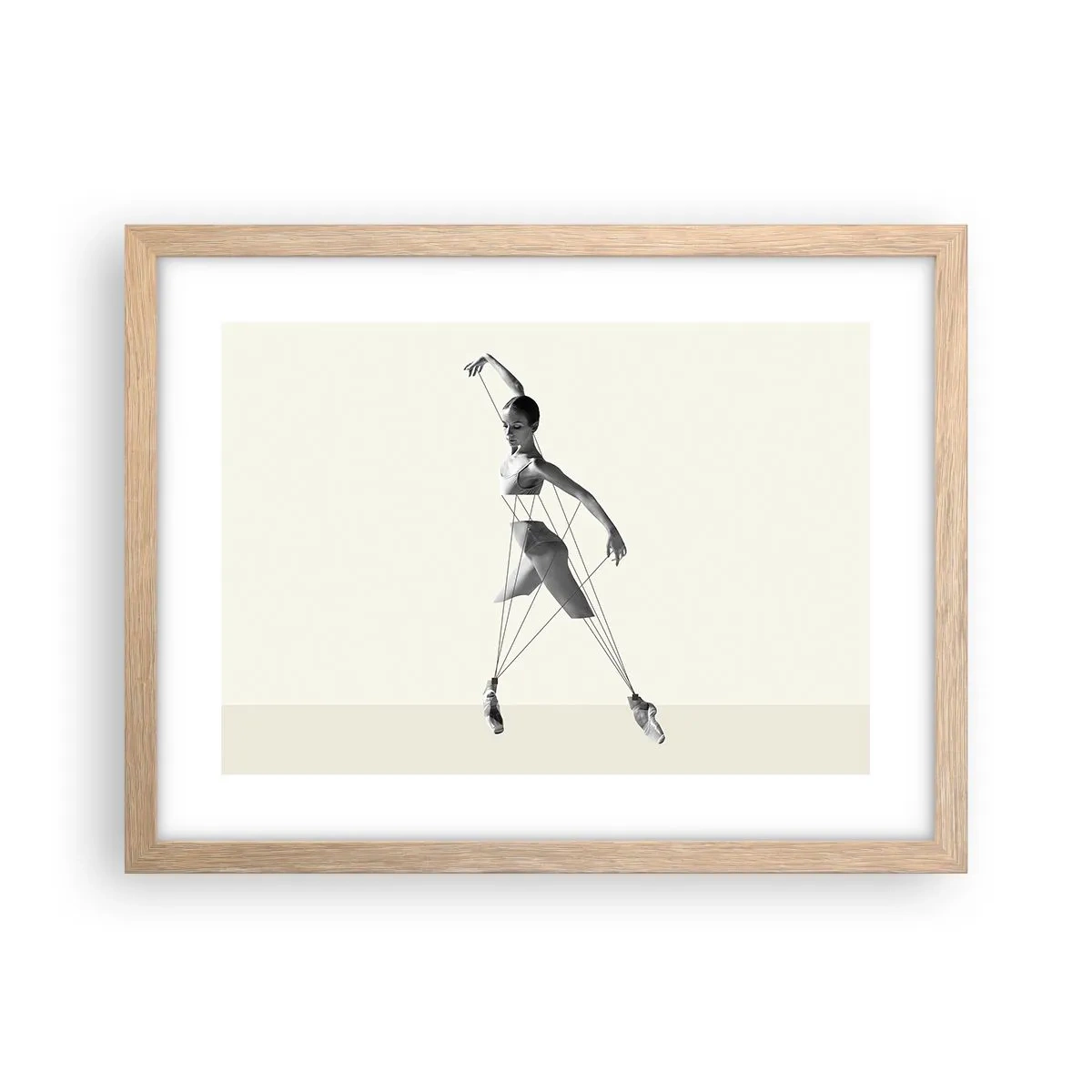 Plagát v ráme zo svetlého duba - V divadle sveta - 40x30 cm