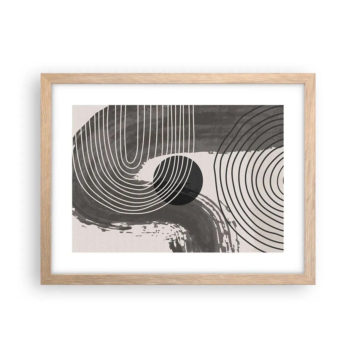 Plagát v ráme zo svetlého duba - Ovál víťazí - 40x30 cm