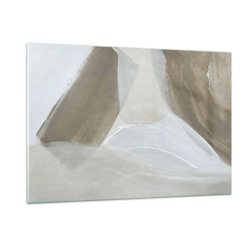 Obraz na skle - Vlna bielej - 120x80 cm