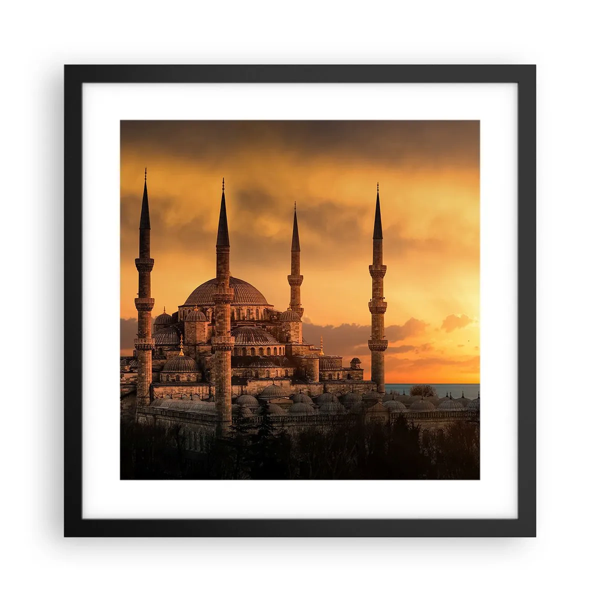 Plagát v čiernom ráme - Boh je veľký - 40x40 cm