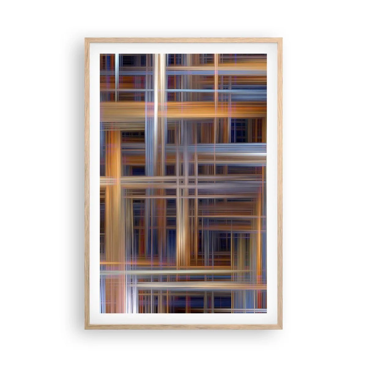 Plagát v ráme zo svetlého duba - Utkané zo svetla - 61x91 cm