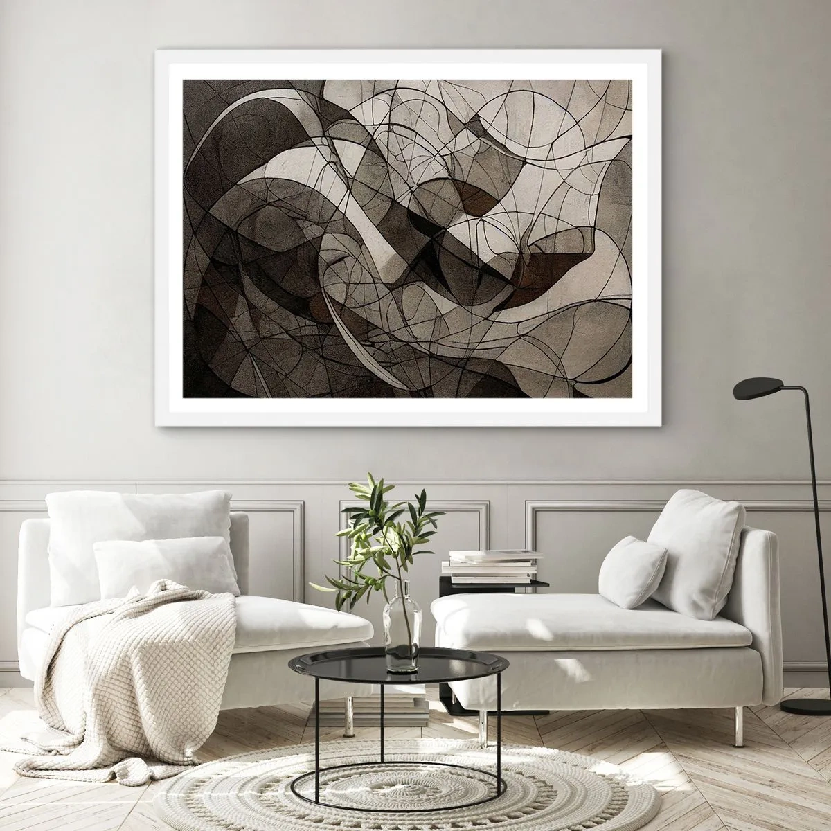 Plagát v bielom ráme - Obeh farieb Zeme - 100x70 cm