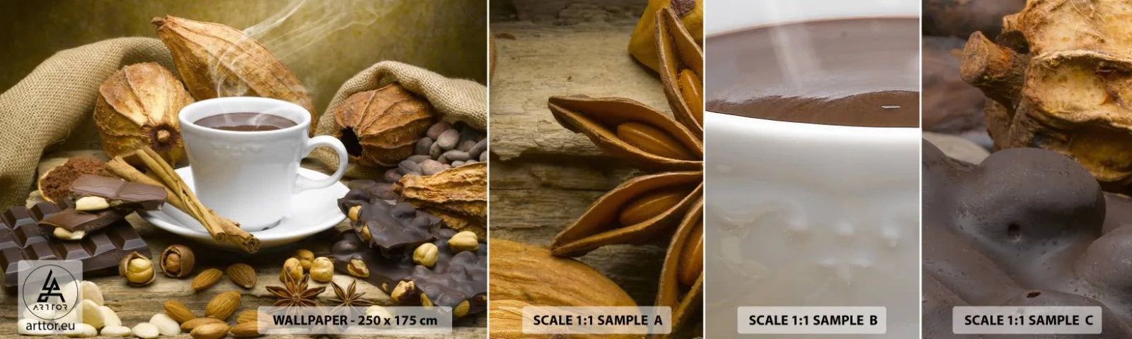Vzorka Fototapeta Standard Eco - Pre hľadajúcich vzrušenie - Gastronómia, Čokoláda, Káva - 100x30 cm