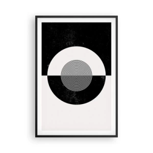 Plagát v čiernom ráme - Harmónia v čiernej a bielej - 61x91 cm
