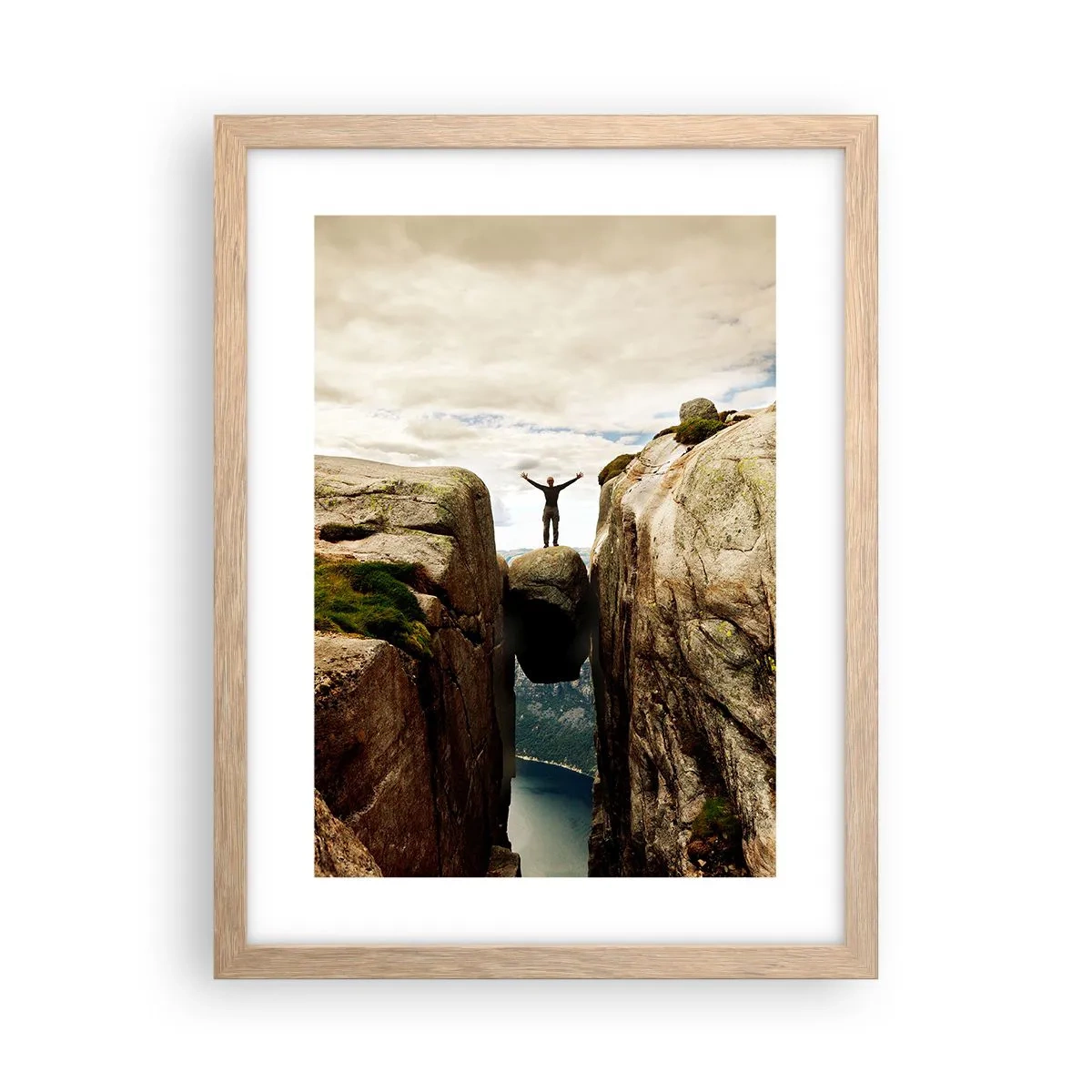 Plagát v ráme zo svetlého duba - Ako sa cítim?! - 30x40 cm