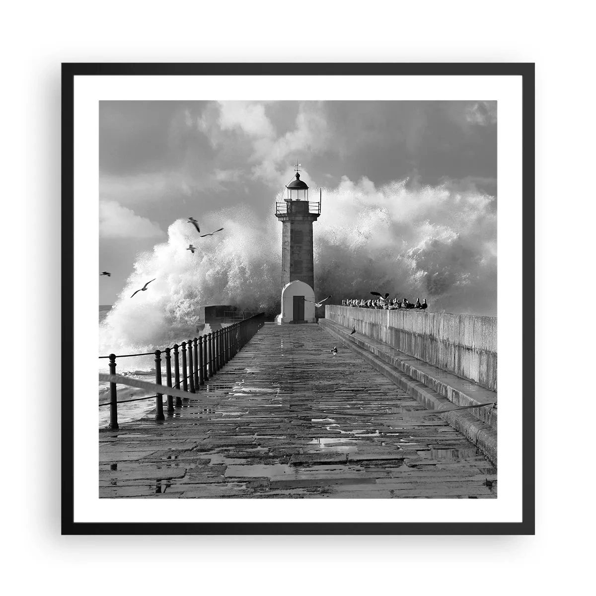 Plagát v čiernom ráme - Nebojácna - 60x60 cm